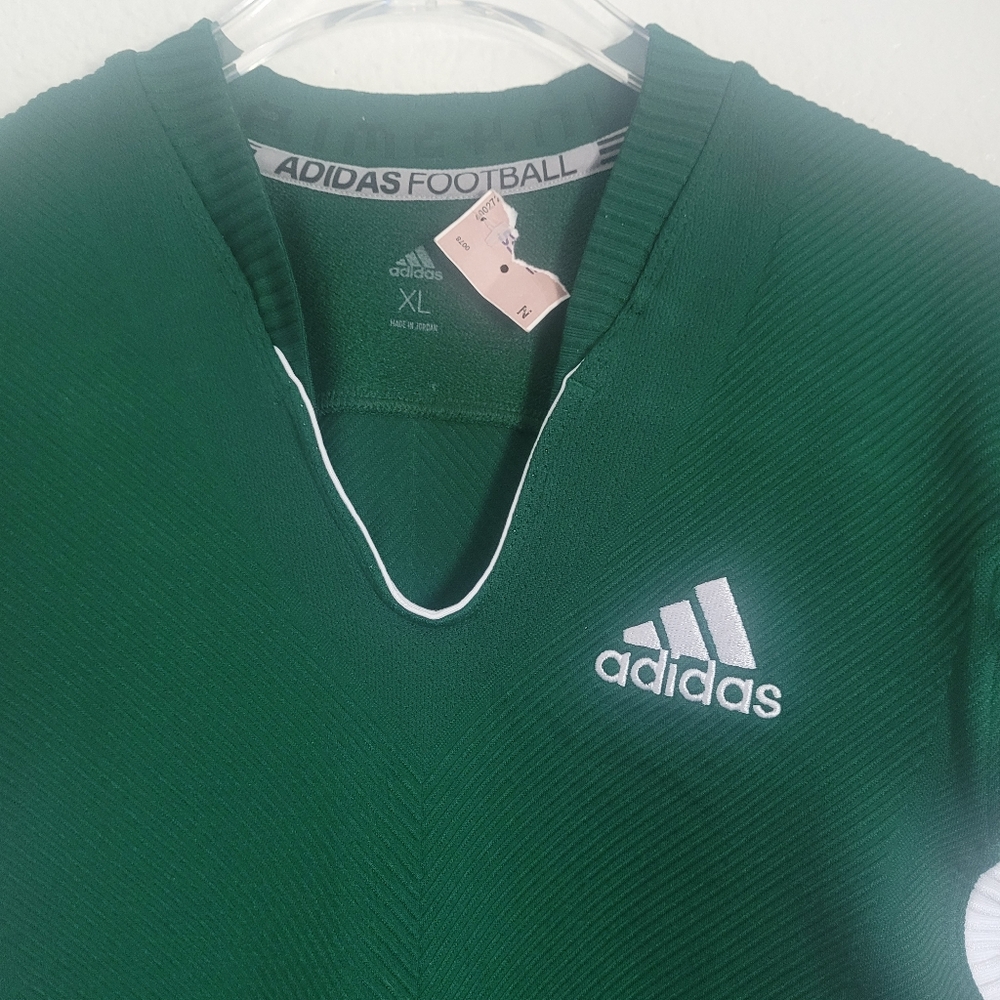 NWT 2 Adidas Football White & Green Techfit Primeknit Climacool Jersey Men’s  XL - Picture 4 of 10